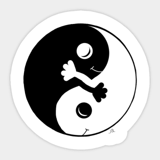 ying Yang Hug Sticker